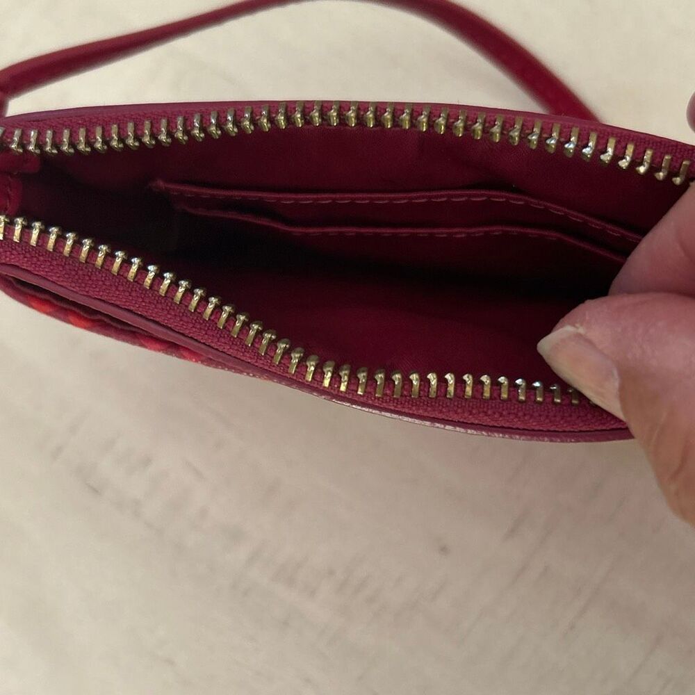 COACH Pink Pattern Wristlet W Tag - Picture 7 of 8